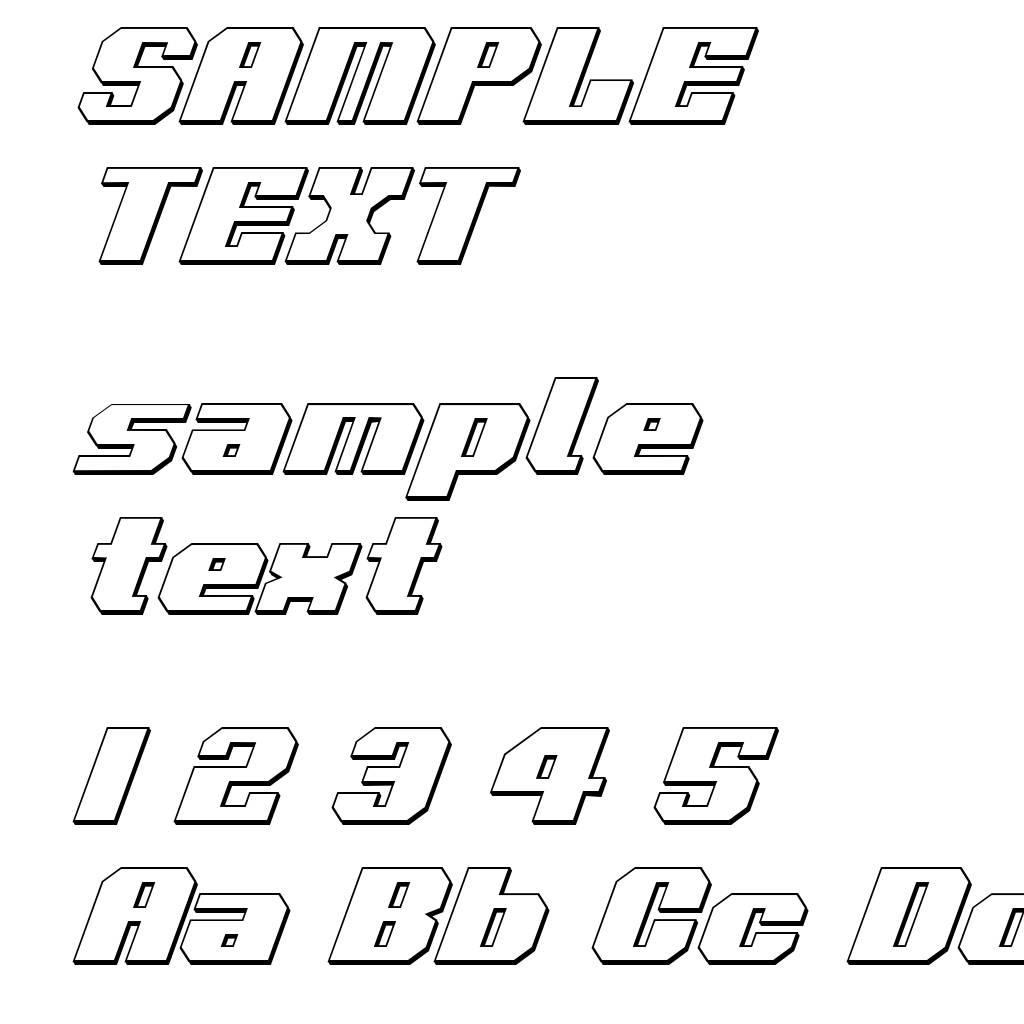 Voortrekker 3D Italic