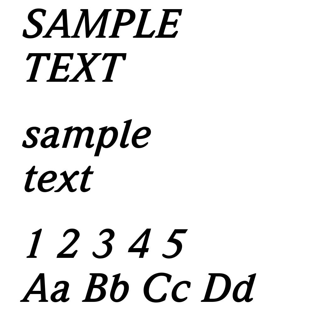 Weidemann Bold Italic BT