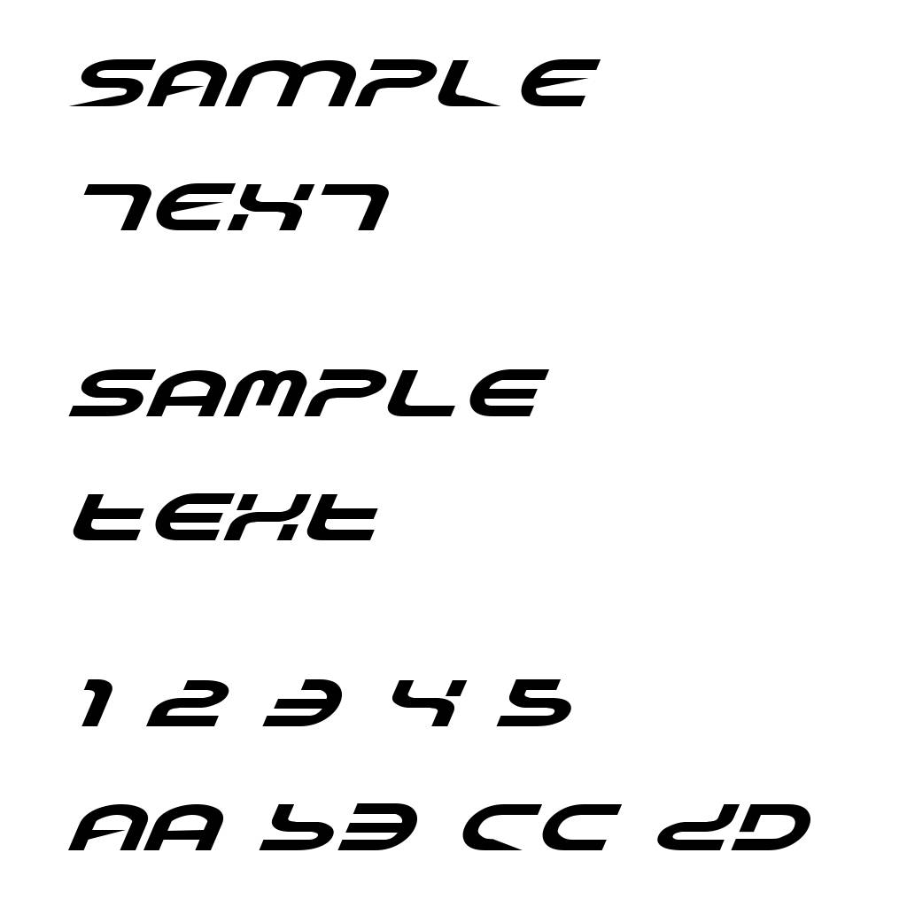 Yukon Tech Expanded Italic