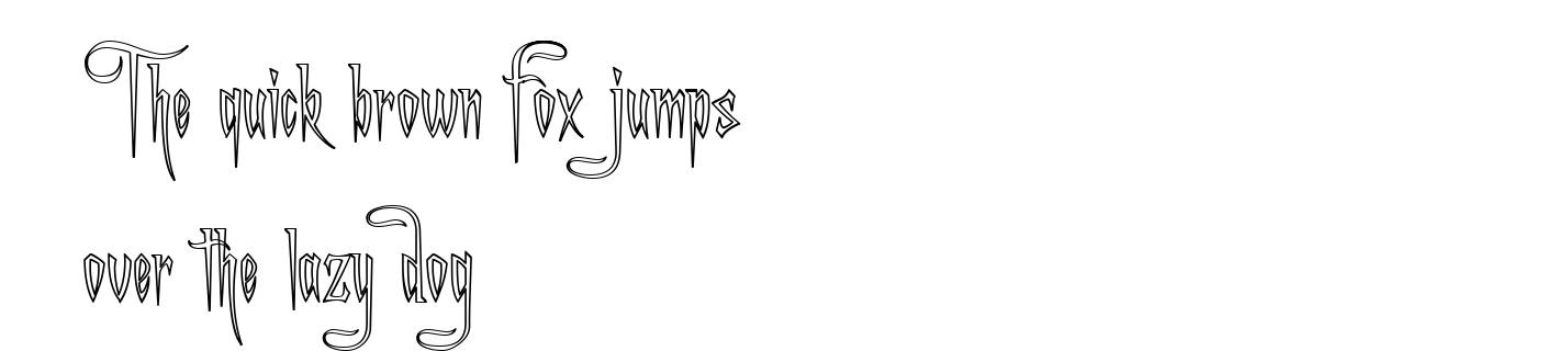 A Charming Font Outline