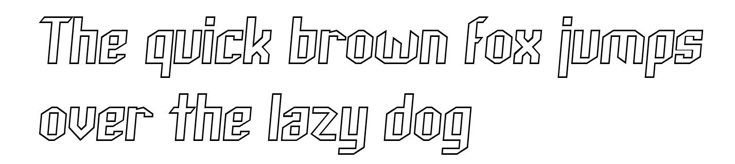 Archery Black Outline Italic