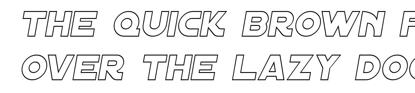 Distant Galaxy Outline Italic
