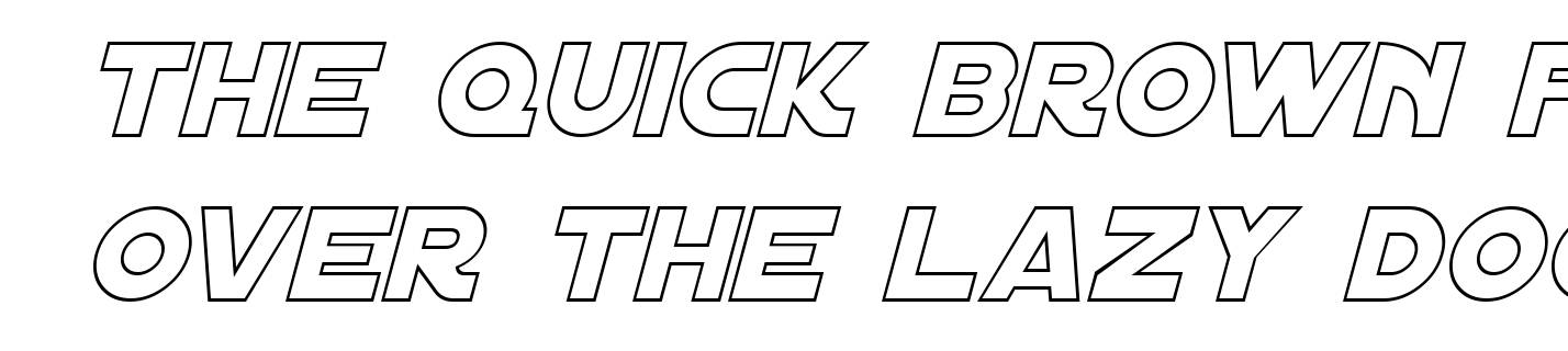 Distant Galaxy Outline Italic