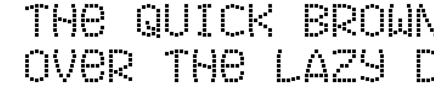 Exit font for a film