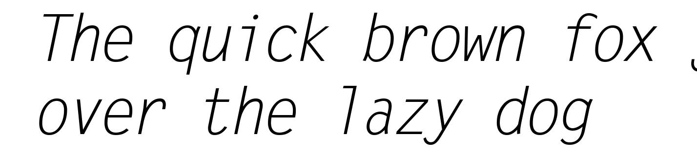 Letter Gothic Italic