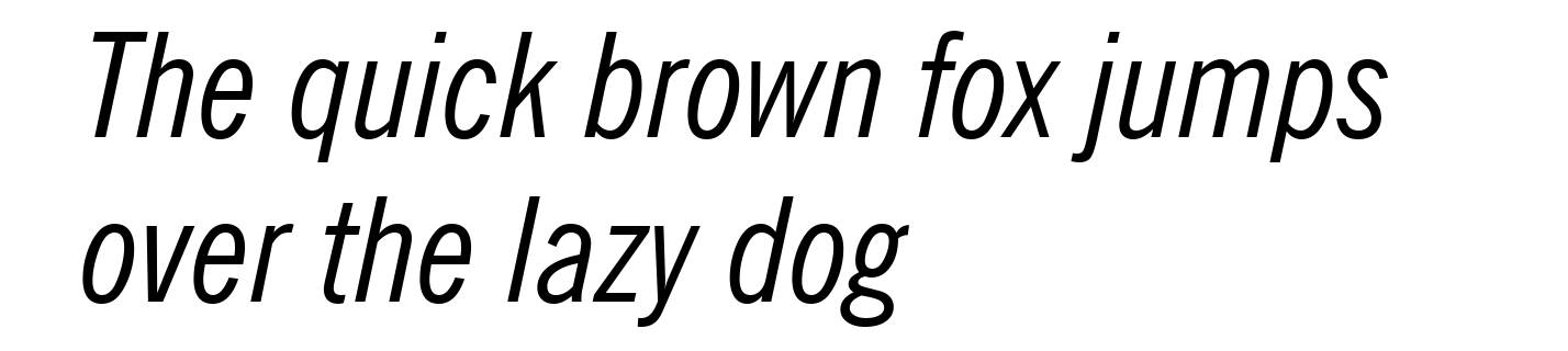 News Gothic Condensed Italic BT