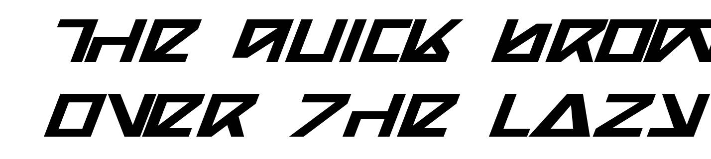Nick Turbo Bold Expanded Italic