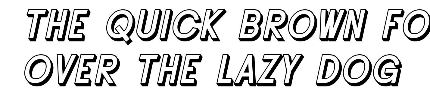 SF Buttacup Lettering Shaded Oblique