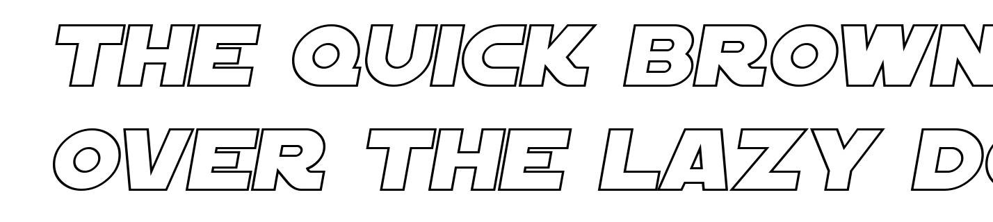 SF Distant Galaxy Outline Italic