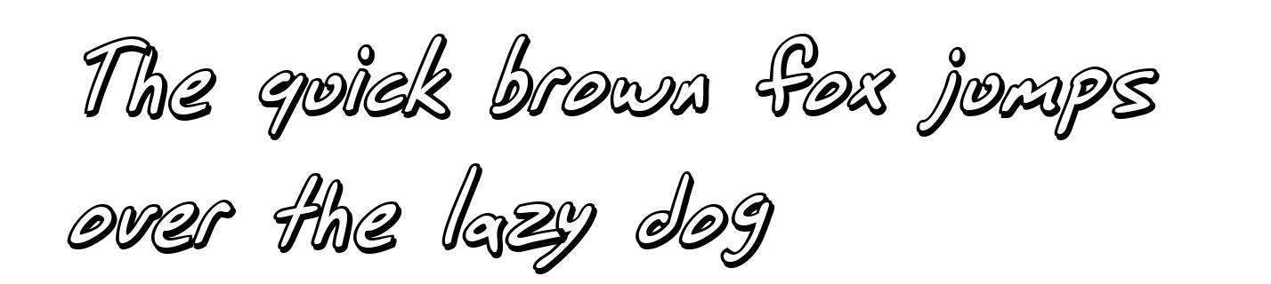 SF Grunge Sans Shadow Italic