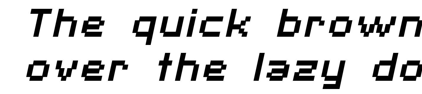 SF Pixelate Bold Oblique