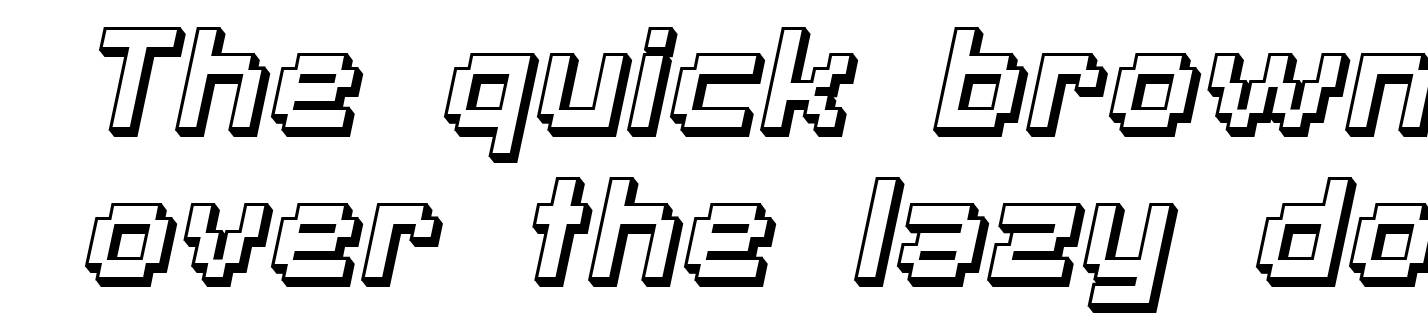 SF Pixelate Shaded Bold Oblique