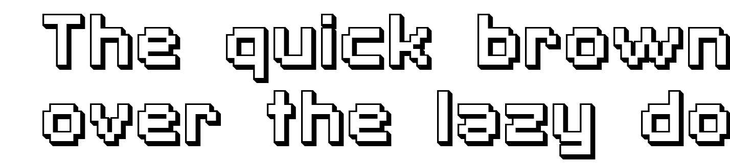 SF Pixelate Shaded Bold
