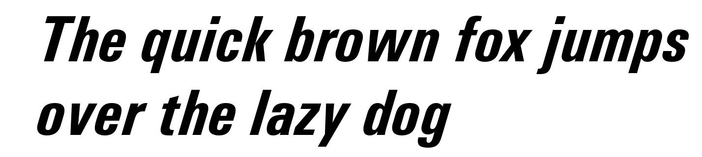 Univers Condensed Bold Italic