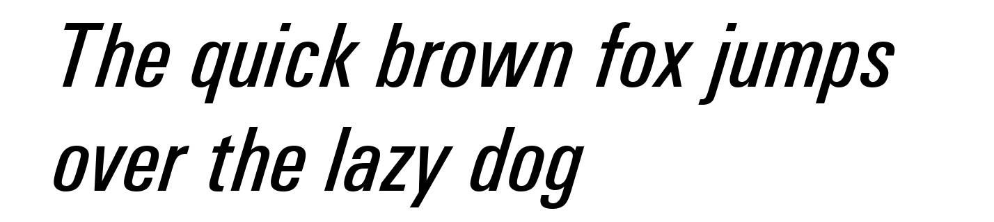 Univers Condensed Italic
