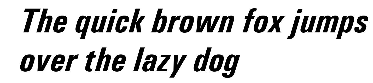 Univers Condensed Bold Italic