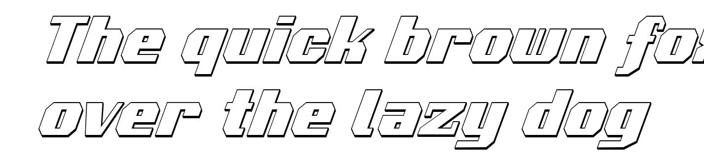 Voortrekker 3D Condensed Italic